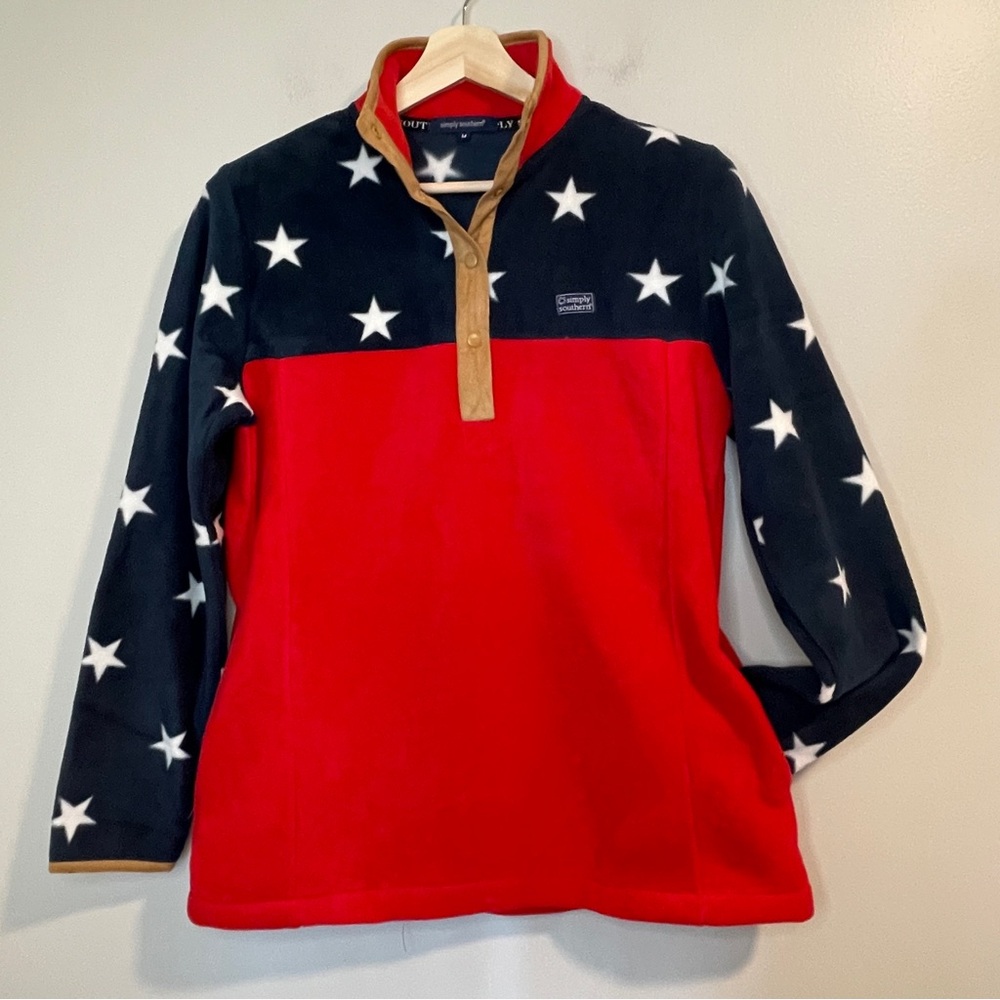 Simply Southern Fleece Pullover Star Size M